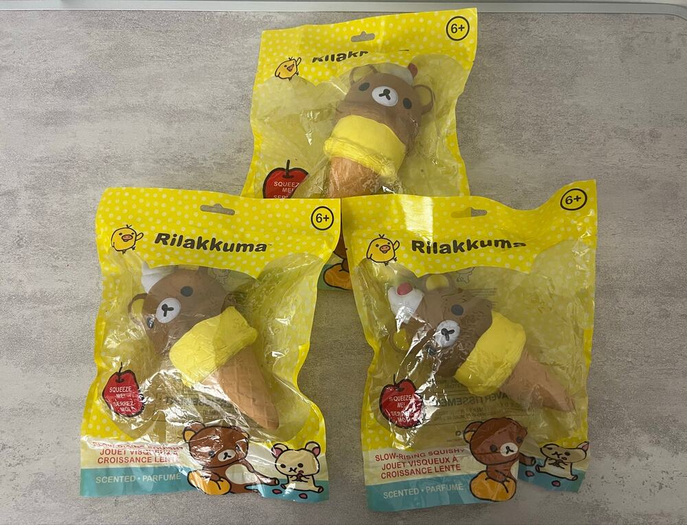 Rilakkuma 3x Squishy Slow Rising Ice Cream Cone Bear Urban Outfitters Sanrio
